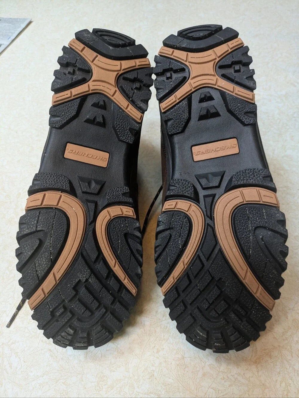 Skechers Relment Traven Waterproof Leather Hiking Boots Brown Men's Size 11.5